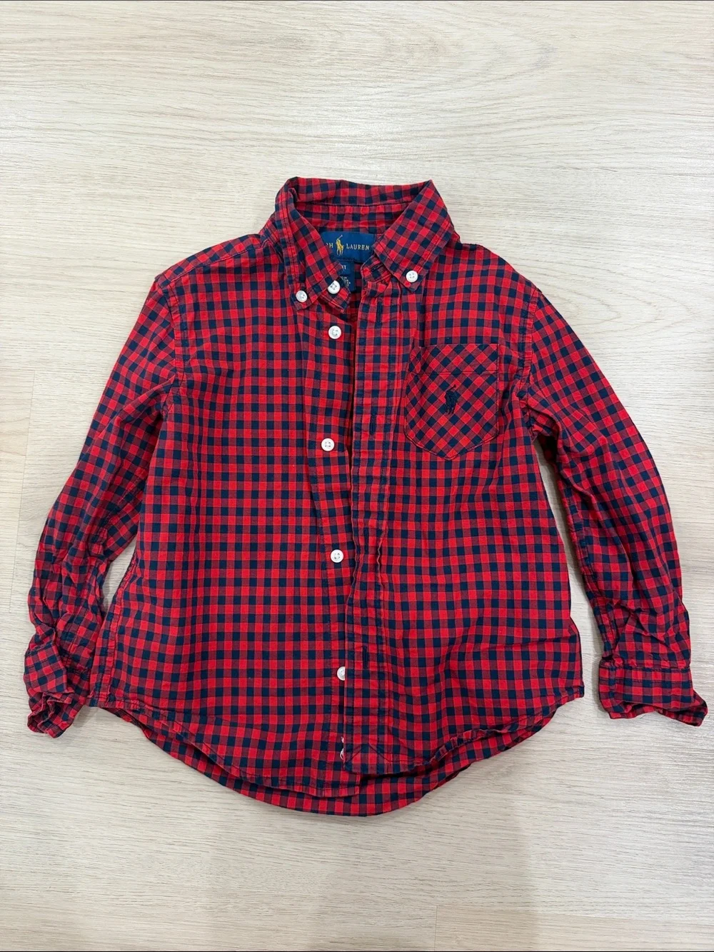 Ralph Lauren 3 Red and Black Buffalo Plaid Button-Down Shirt